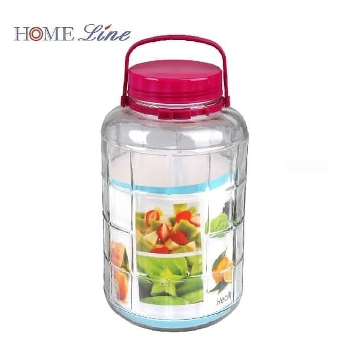 ✅Ready Toples Kaca Kedap Udara Dengan Handle 15 Liter - Merah Terbaru