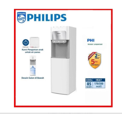 Dispenser Philips Add4971 Kompresor Galon Bawah
