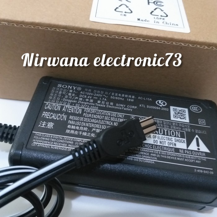 ADAPTOR CHARGER SONY HXR-MC2500, MC1500, NX100, NX200 MURAH DAN TERBAIK