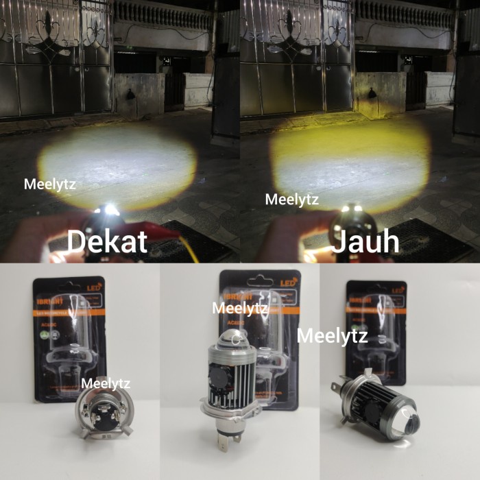LAMPU UTAMA LED IBRIGHT PREMIUM SERIES LASER KIPAS H4 PROJECTOR SUPER