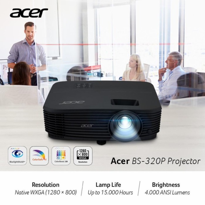 Projector Acer BS-320 3800 Ansi WXGA - Projector Acer BS320