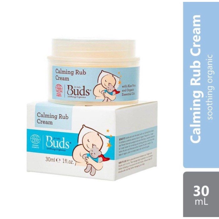 Buds Organic Calming Tummy Rub Cream Cream Bayi Organic Buds 30Ml