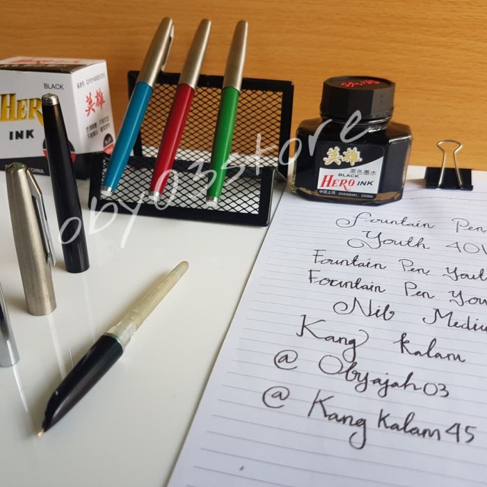 

Terbaru Paket .. Fountain Pen Youth Dan Tinta Hero Terbaik
