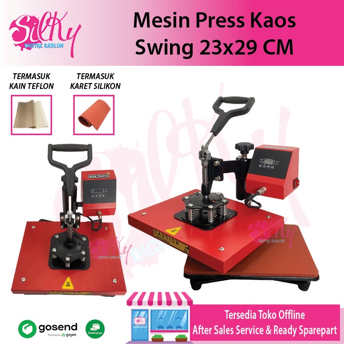 Promo Mesin Press Kaos Swing Ukuran 23 X 29 Cm / Mesin Press Kaos 600 Watt