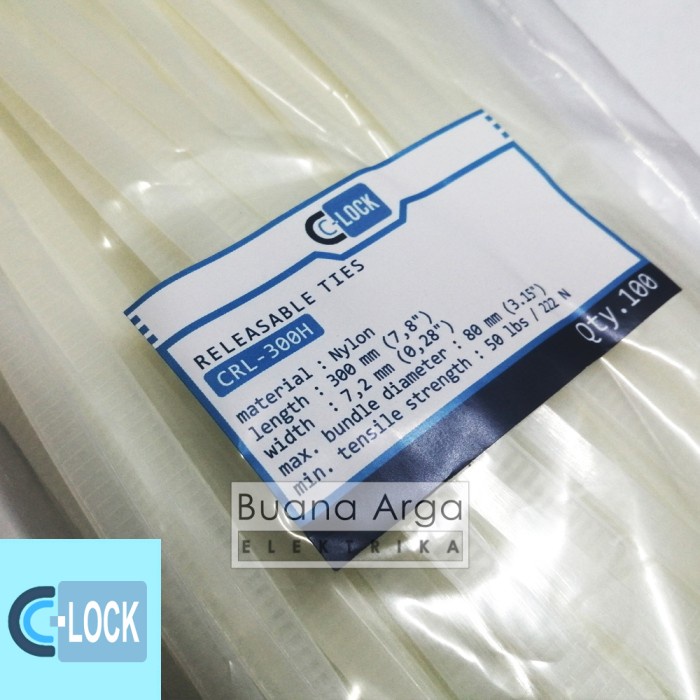 

Terbaru C-Lock Kabel Ties Buka Pasang Releasable Cable Crl-300 300 X 7.2 Mm Promo Terlaris