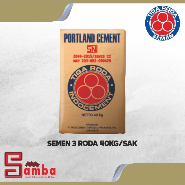 Terbaru Semen 3 Roda 40 Kg Harga / Sak , Seman Tiga Roda 40Kg Promo Terlaris