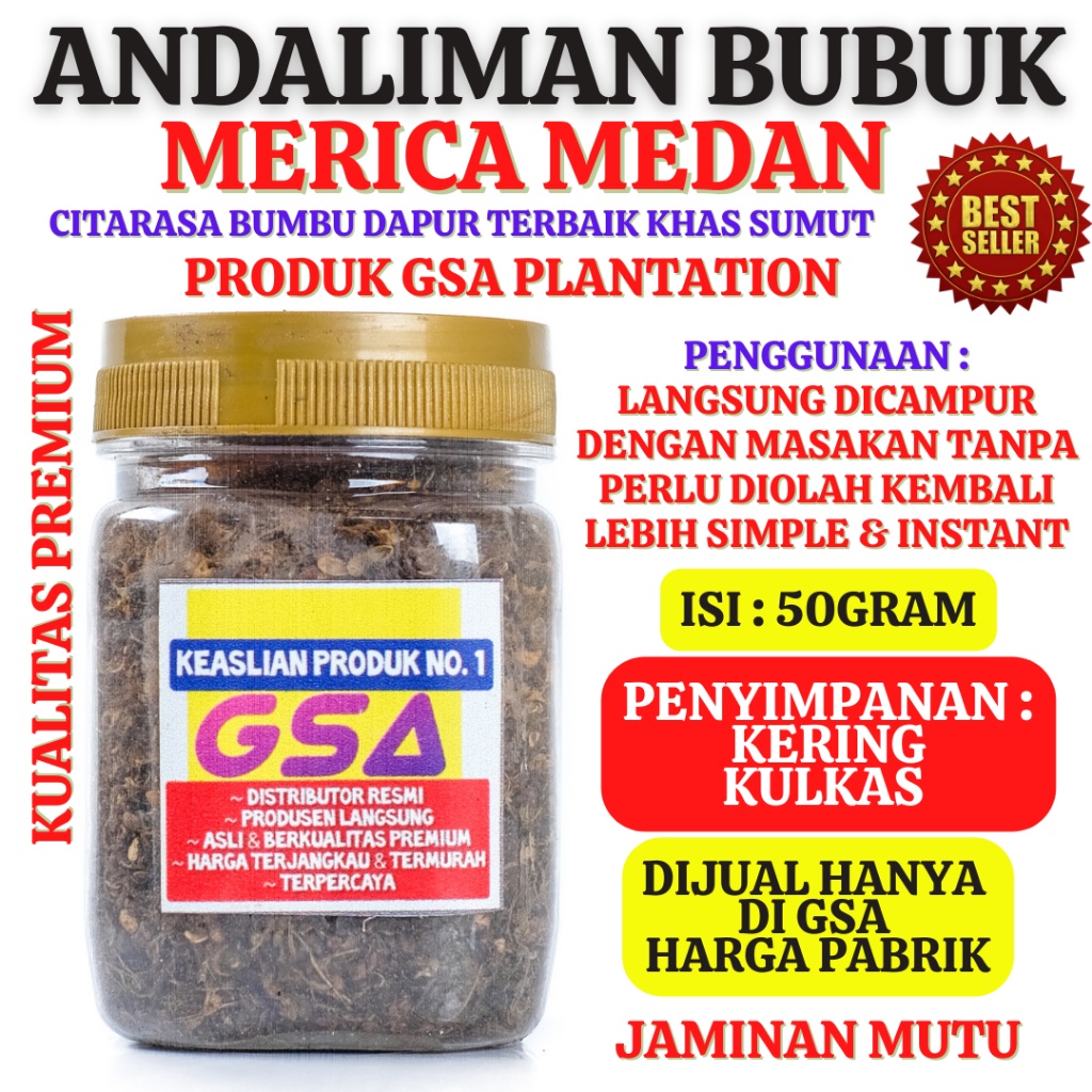 

Andaliman Bubuk 50G Kering Segar Fresh Sambal Sambel Khas Batak