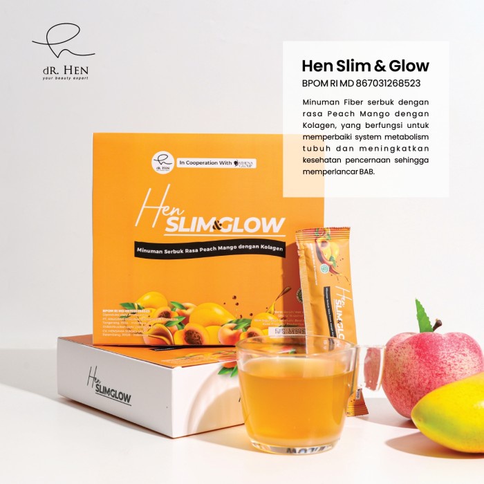 [New Ori] Minuman Collagen Dr Hen Slim N Glow Terbaru