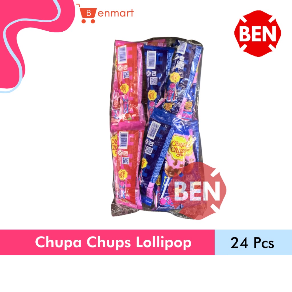 

Permen Chupa Chups Lollipop 1 Pak 24 Pcs Lolipop Cola Stroberi Babol