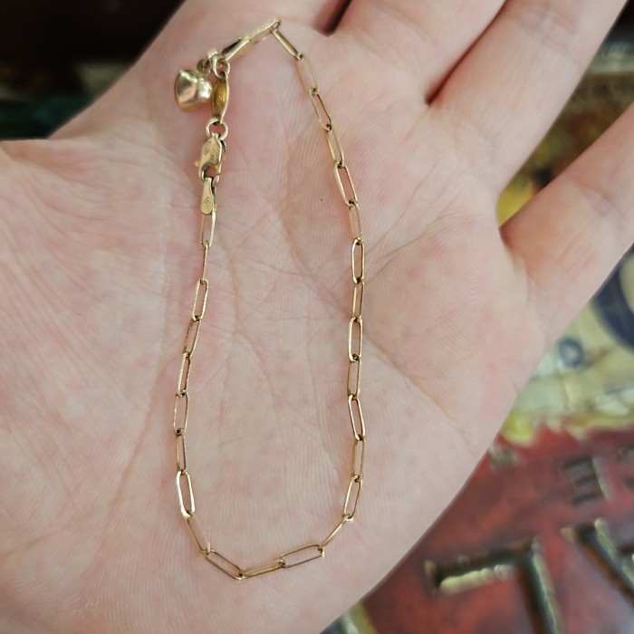 ✨Sale Gelang Rantai Ulir Ubs Simpel Fashion Korea Tipis Murah Emas Asli 375 Terbaru