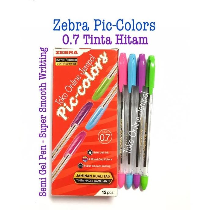 

0.7 Pic-Colors Zebra Pulpen Semi Gel 501462 Pen 0,7 Piccolors ATK915ZB