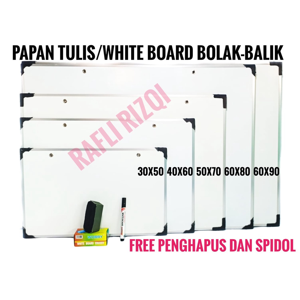 

Papan Tulisukuran 50X70 Cm / Papan Tulis 2 Sisi Spidol Dan Kapur / Papan Tulis 50X70 Cm / Whiteboard