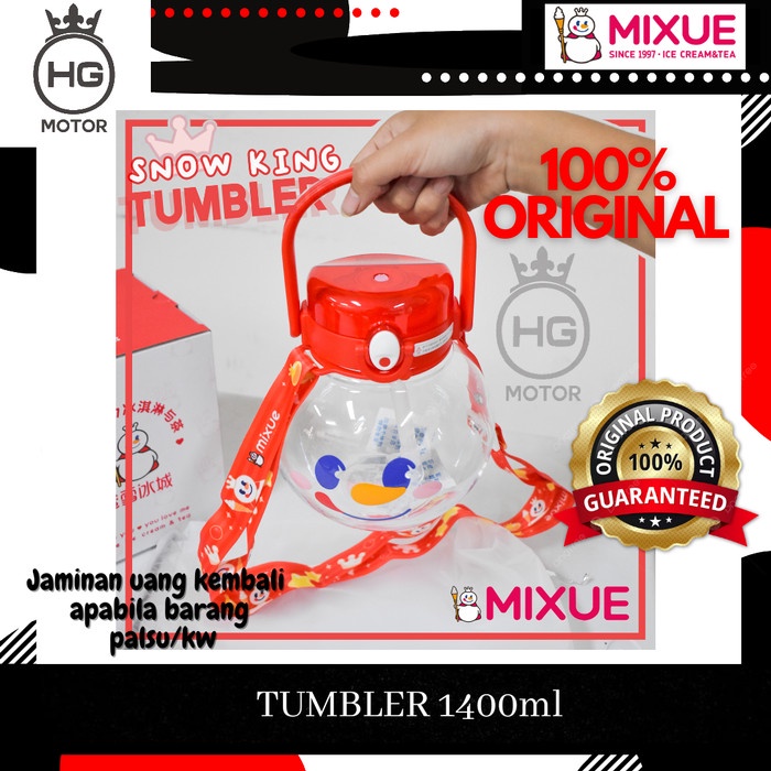 Tumblr Botol Minum Mixue Tumbler Tempat Minum Limited Edition 1400Ml