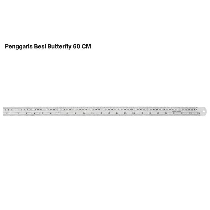 

BESI 60cm Penggaris Butterfly Stainless Steel Ruler Mistar ATK1535BF