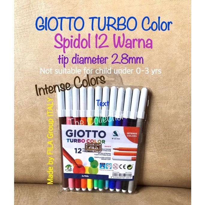 

ATK0670GT 12 warna Turbo Color Spidol Giotto COD.071100