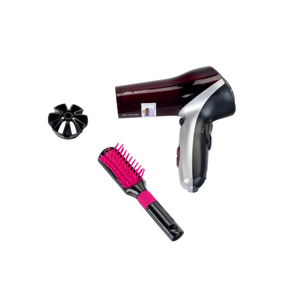 Klein Braun Satin Hairdryer & Brush - Mainan Edukasi Salon Anak