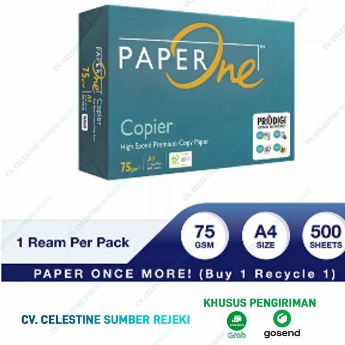 

Promo Kertas Hvs Paperone A4 75G (Min. 1Dus) Khusu Instant/Sameday