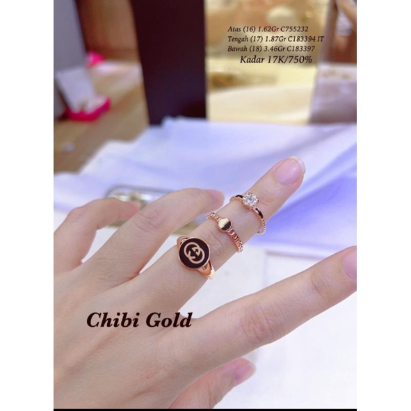 Cincin emas ITALY emas 750 C179531 - chibi