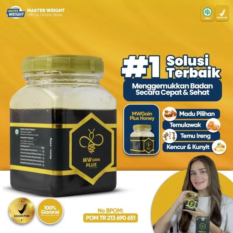 MW GAIN plus Madu Asli Penambahan dan Pengemuk Berat Badan BPOM