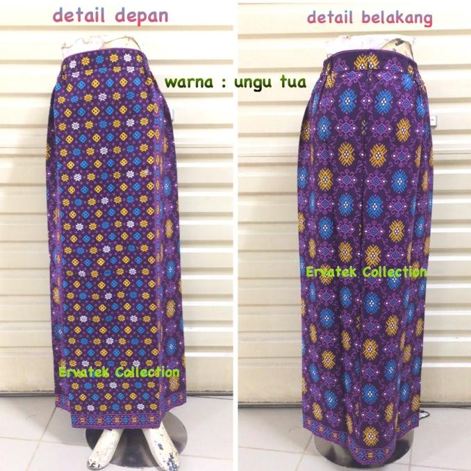 Vwr Rok Tumpal Sepan Songket St45 Warna Ungu Tua / Bawahan Batik Kebaya Best Quality