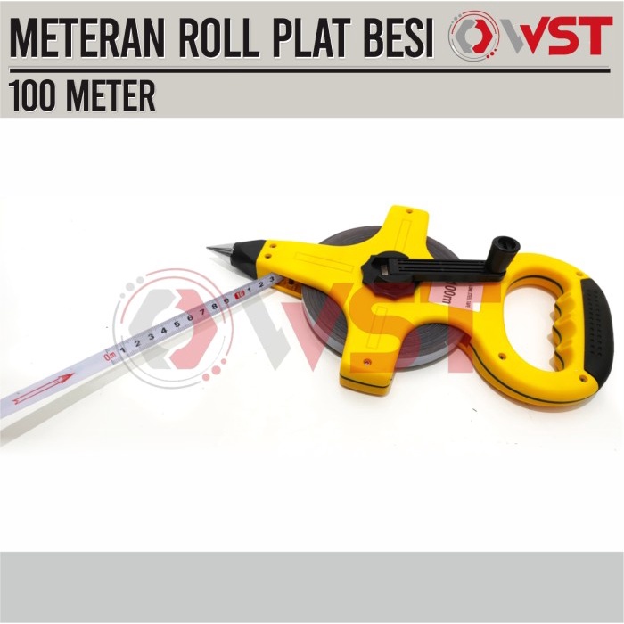 Meteran Tancap Plat besi 100m / Meteran Roll Besi 100meter