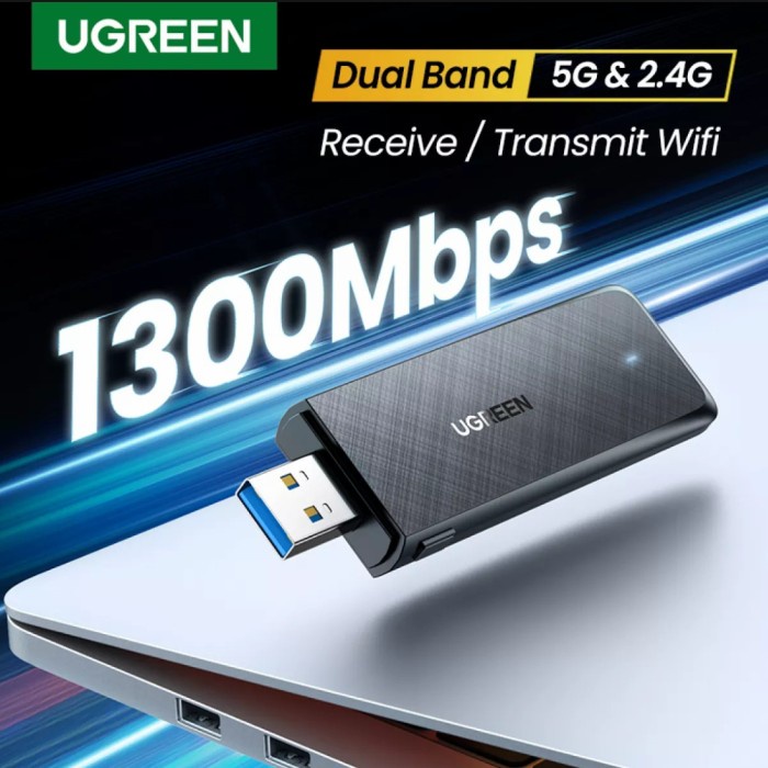 UGREEN WIFI DONGLE ADAPTER 2.4G & 5G NETWORK CARD - UGREEN USB WIFI