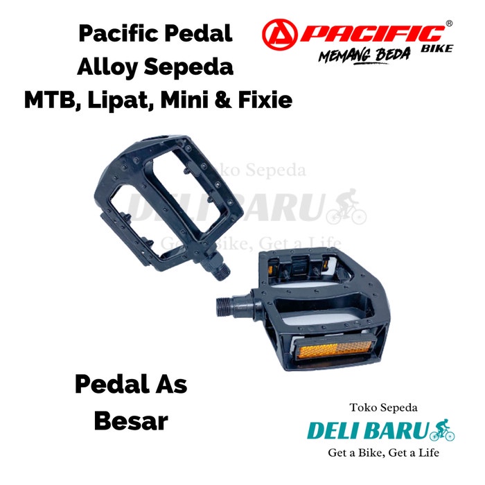 Pedal Alloy Pacific Sepeda Mtb Lipat Fixie As Besar Hitam Best