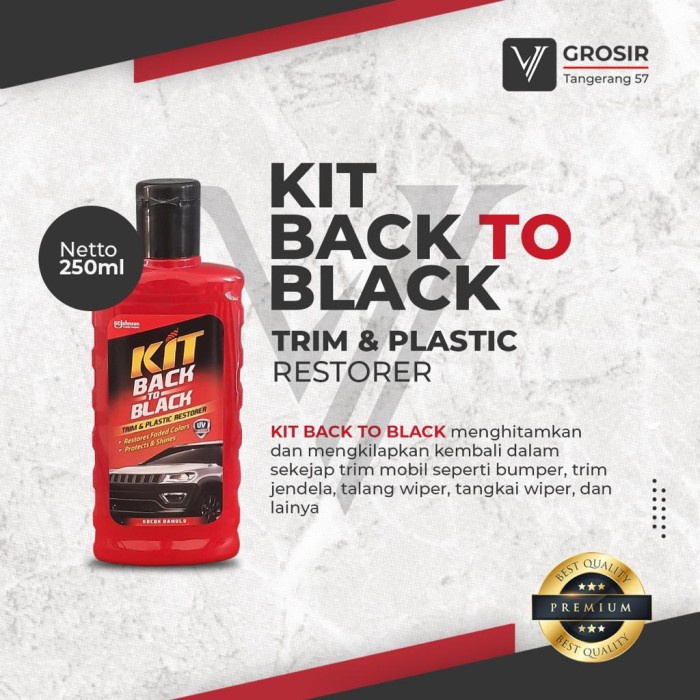 Trim Restorer Kit Penghitam Plastik Mobil Dashboard Pintu 250Ml Best