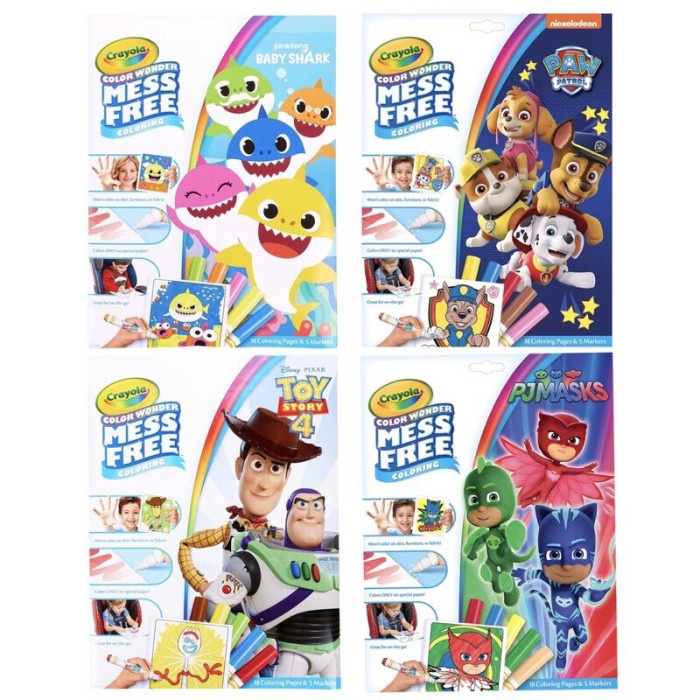 

Crayola Color Wonder Mess Free Coloring Baby Shark, Paw Pat