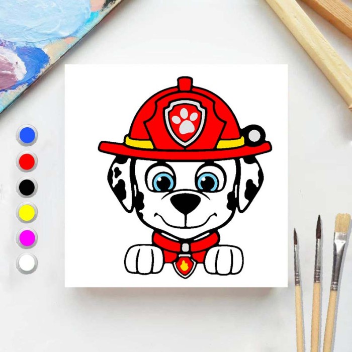 

Paint By Number Paw Patrol 1 20X20 Painting Kit/Set Melukis Anak