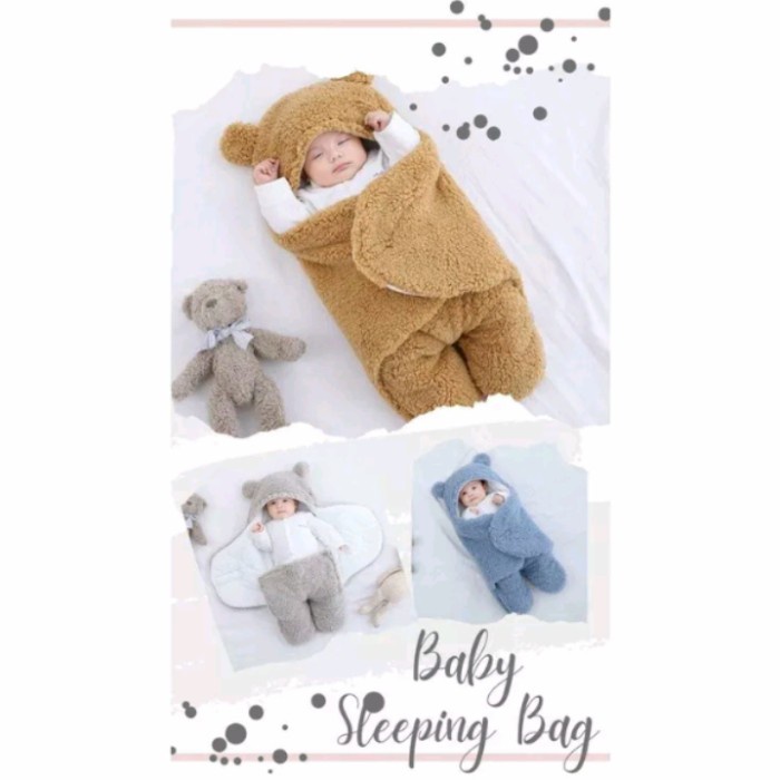SELIMUT KARAKTER BULU SELIMUT BEDONG BULU BAYI BABY SLEEPING BAG