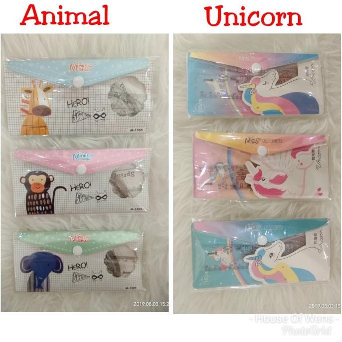 

Penggaris Set Unicorn - Penggaris Set Animal - Ruler Set (15 Cm) Limited Edition