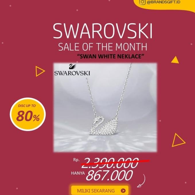 Promo Kalung Swarovski Swan Iconic White Original 100% Berkualitas