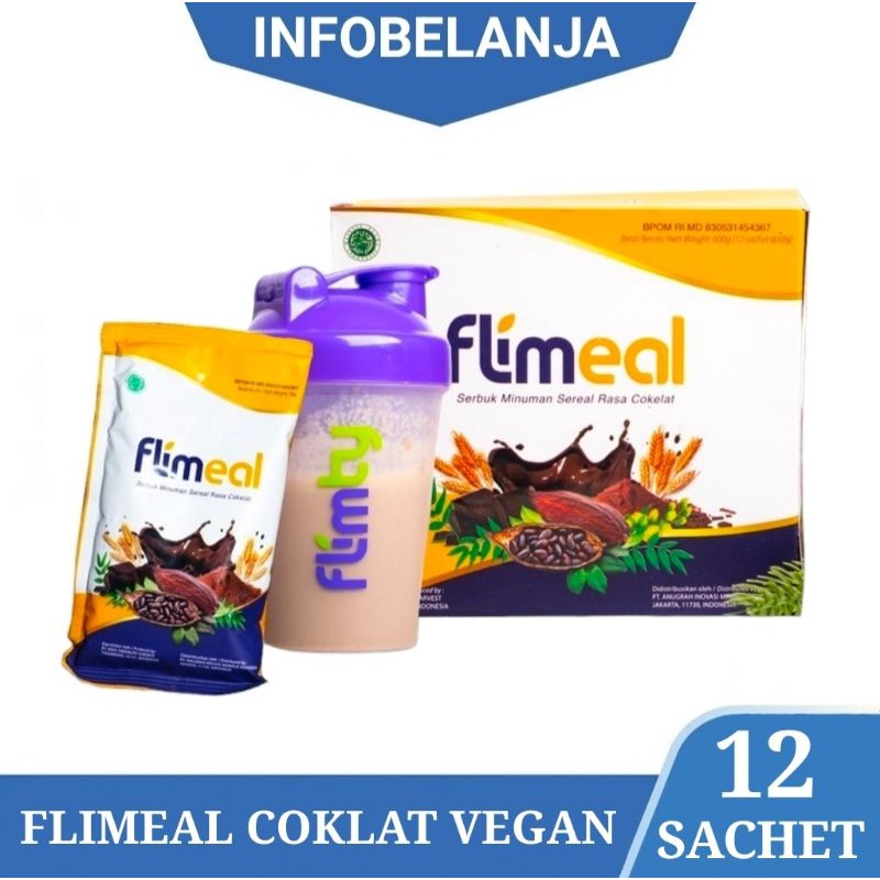 

Flimeal Serbuk Minuman Sereal Pengganti Sarapan Rasa Cokelat Coklat 1 Box (Meal Replacement)