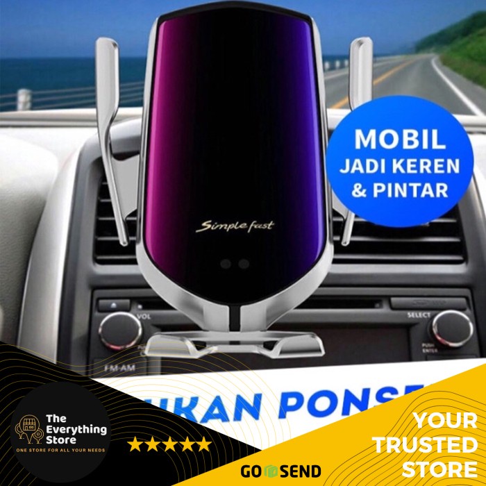 Theeverythingstore Car Phone Holder Wireless Charger/ Holder Hp Mobil