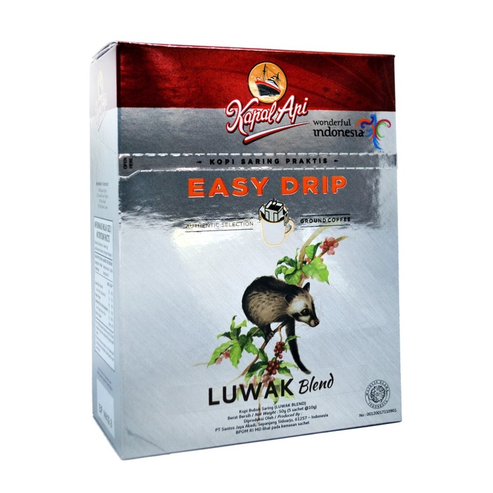 

Gratis Ongkir Kopi Kapal Api Easy Drip Luwak Blend Isi 3 Sachet