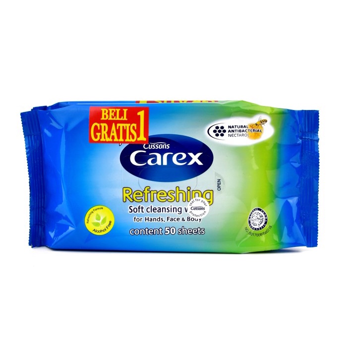 

Gratis Ongkir Tisu Basah Carex Wet Wipes Refreshing Set 2 Pak @ 50'S