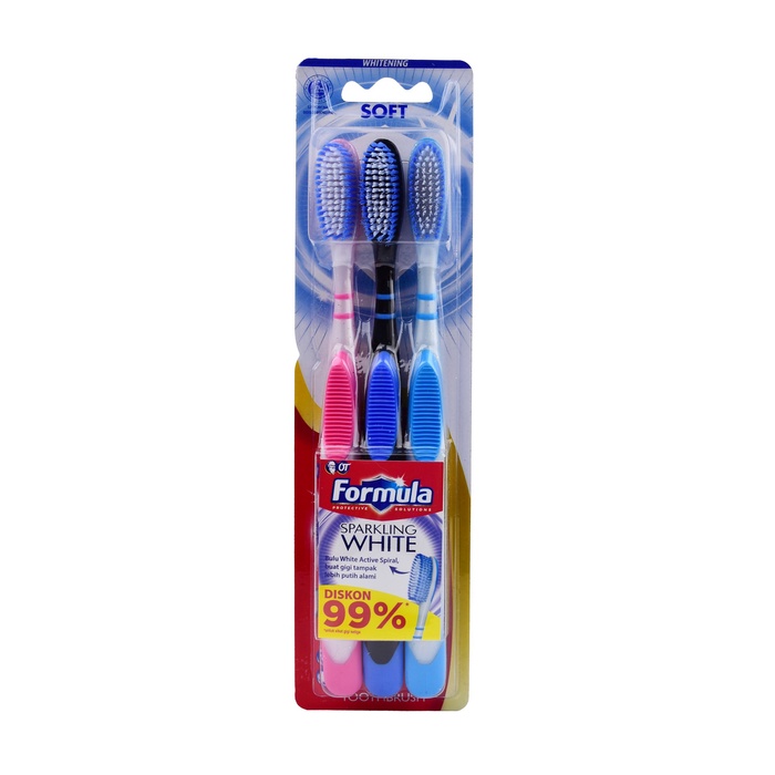 

Gratis Ongkir Sikat Gigi Formula Sparkling White Soft Toothbrush Isi 3'S