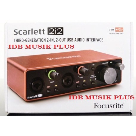 Soundcard Recording Focusrite Scarlett 2i2 3Rd Gen Original Focusrite