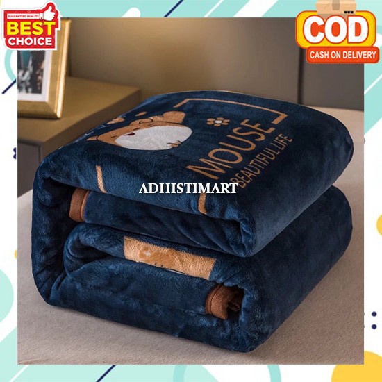 Selimut Bulu Jumbo Extra Tebal Import Slimut Anak Karakter Bulu Lembut Halus Selimut Karakter Dewasa