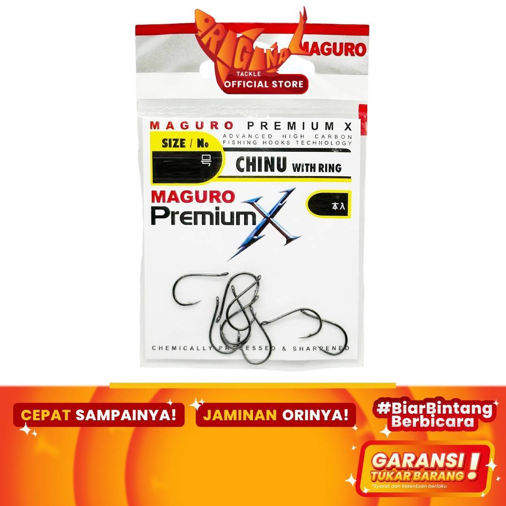 Kail Hook Pancing Chinu 1053 Premium X Maguro Carbon 1 2 5 6 7 8 9 10 0.8 3 4 0.5