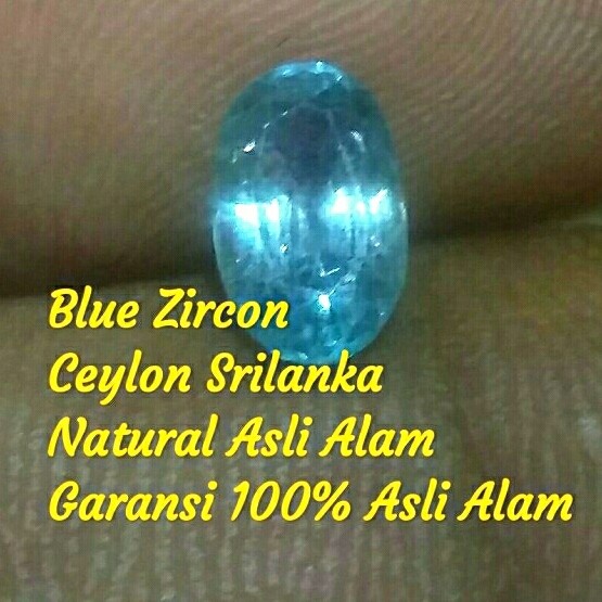 [Baru] Blue Zircon Nte Intan Matura Original Asli Alam Ceylon Yakut Biru Terbaru