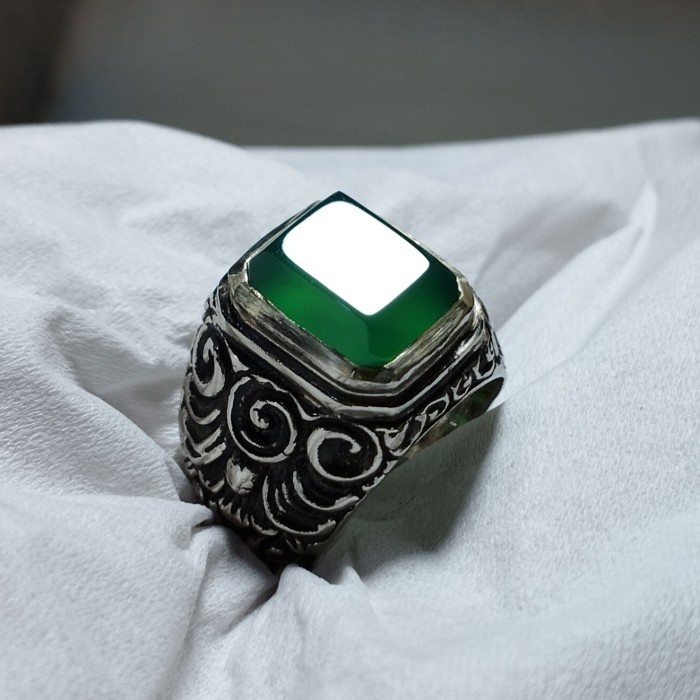 [Baru] Cincin Akik Garut Calsedoni Kotak Cuting Natural Terbaru