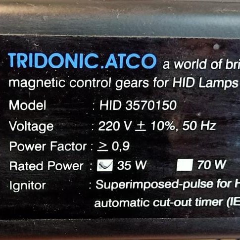 [New] Ballast Trafo Set Metal Halide 35W Sodium 35W Tridonic Atco Berkualitas