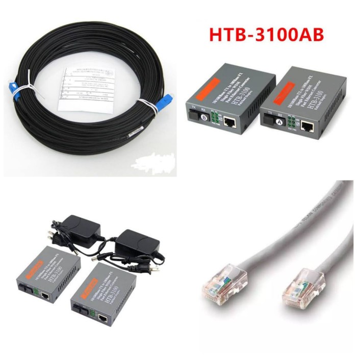 [Ori] Isi Paket - Kabel Dc Fo 100Mtr Sudah Terpasang Konektor - Htb 3100 Sep Terbatas