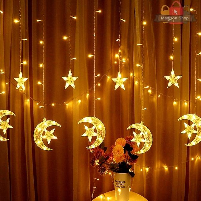

Lampu Tirai Bulan Bintang Eid Lampu Led Ketupat Dekorasi Lebaran Murah Stok Terbatas