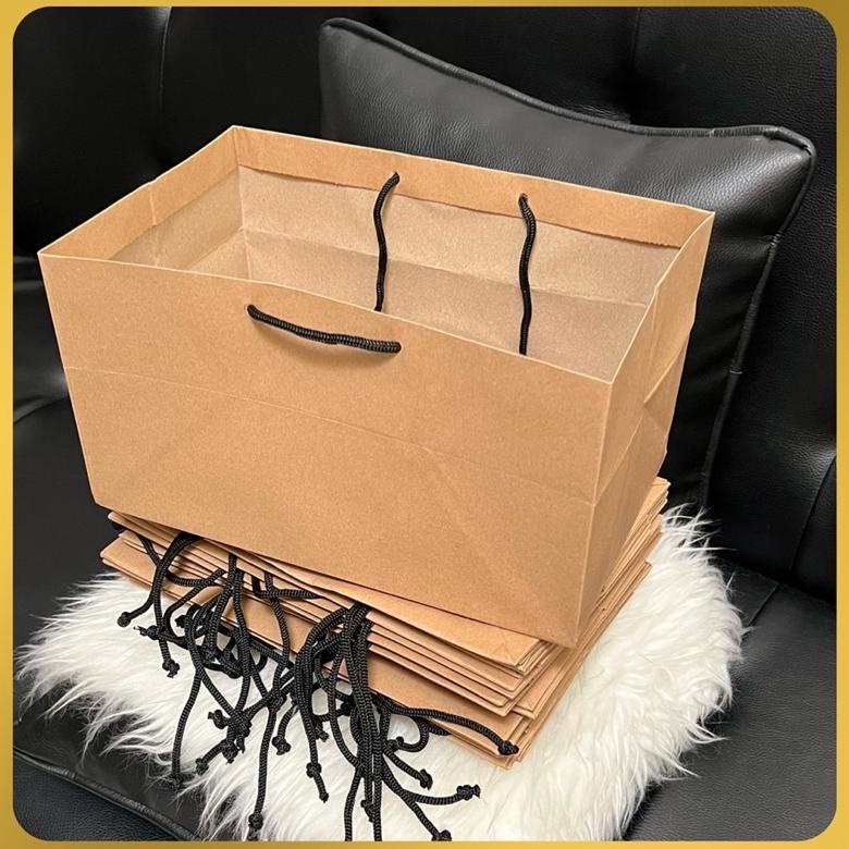 

Hot Sale - paper bag donat cake cookies brownies / paperbag kotak box 30x20 donut polos kantong tas kertas !!