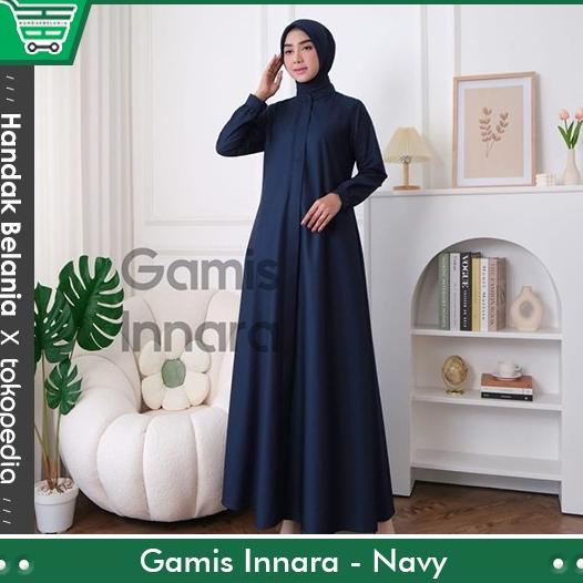 BAJU GAMIS INNARA GUZEL PREMIUM POLOS BAHAN KATUN TOYOBO