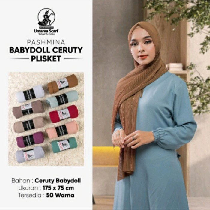 [Original] Pasmina Plisket Ceruty Umama Terbaru