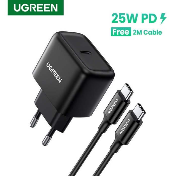 [Original] Ugreen Pd Fast Charging 25Watt With 2M Cable C To C - 50581 Berkualitas